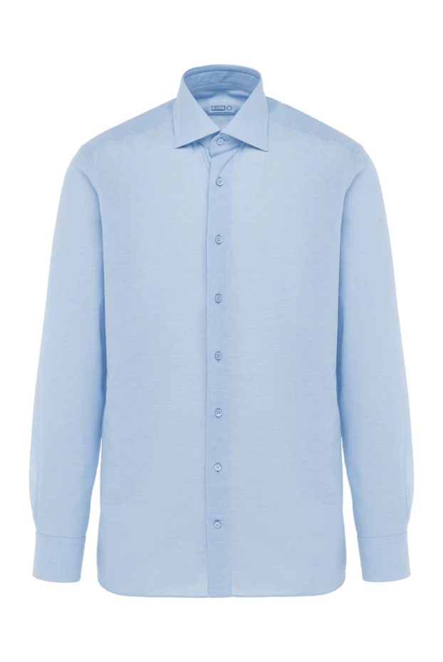 Zilli man blue cotton shirt for men купить с ценами и фото 150652 - photo 1