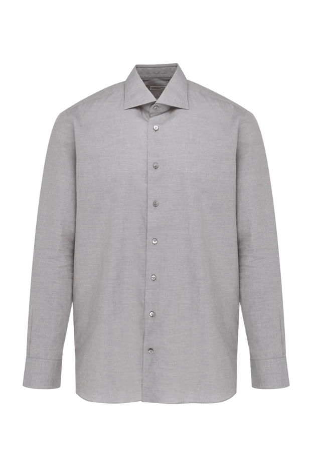 Zilli man men's gray cotton and cashmere shirt купить с ценами и фото 150665 - photo 1