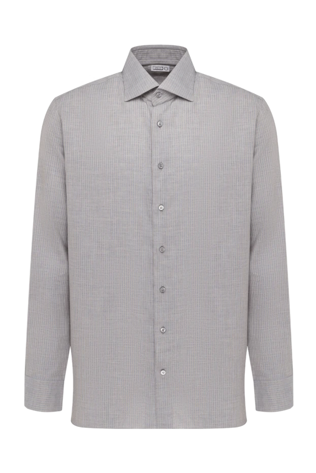 Zilli man men's gray cotton and cashmere shirt купить с ценами и фото 150666 - photo 1