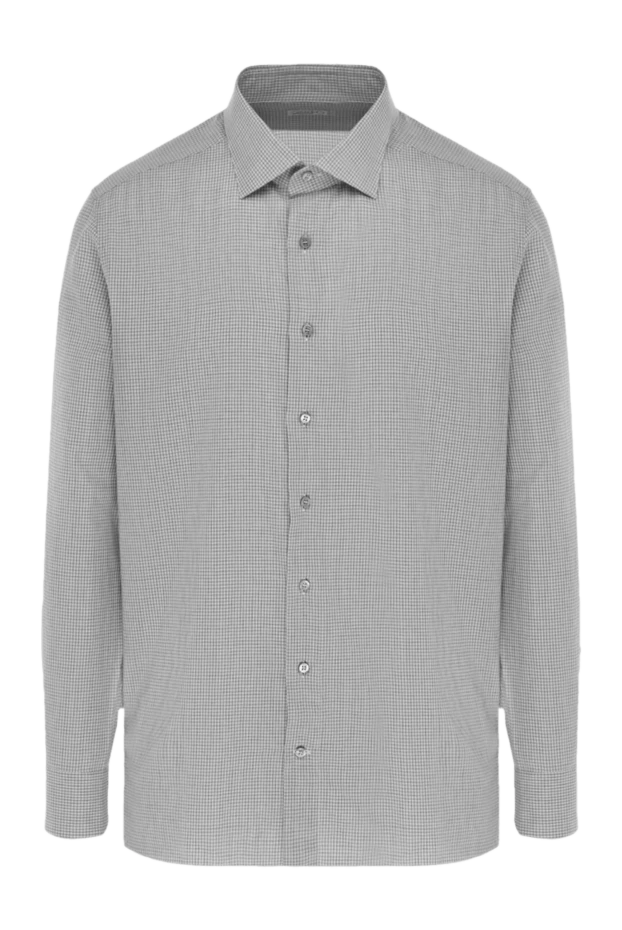 Zilli man men's gray cotton and cashmere shirt купить с ценами и фото 150670 - photo 1