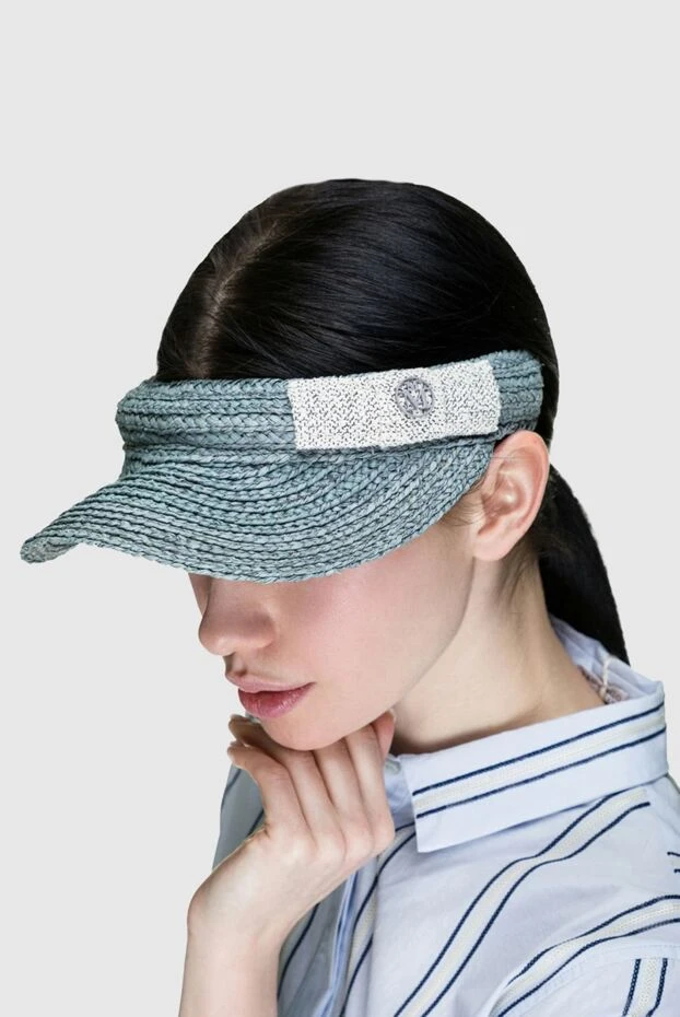 Maison Michel woman gray straw cap for women купить с ценами и фото 150678 - photo 2