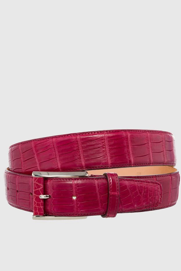 Cesare di Napoli man red crocodile leather belt for men купить с ценами и фото 150701 - photo 1