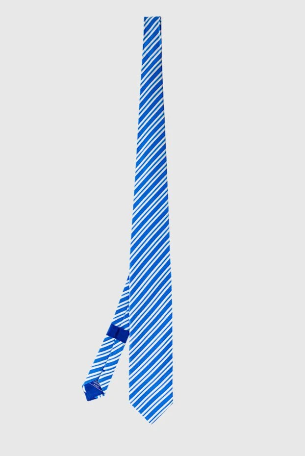 Italo Ferretti silk tie blue with contrast diagonal stripes men's 150730 - photo 3