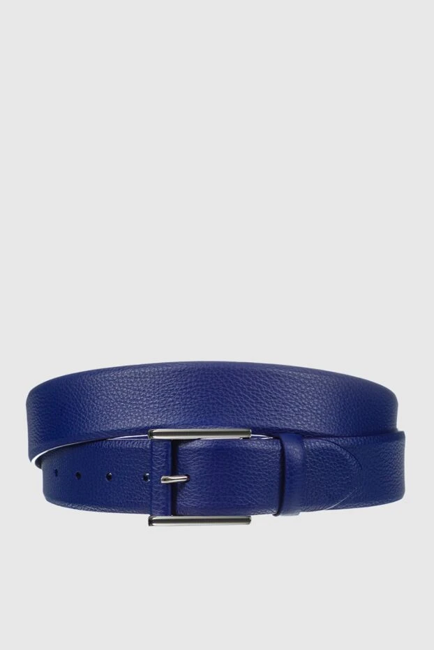 Cesare di Napoli man leather belt blue for men купить с ценами и фото 150732 - photo 1