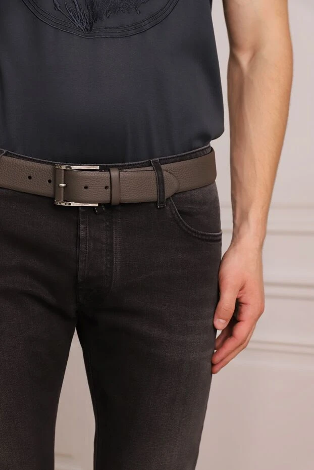 Cesare di Napoli man brown leather belt for men купить с ценами и фото 150750 - photo 2