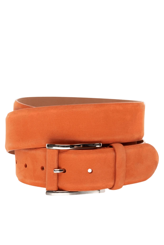 Cesare di Napoli man orange leather belt for men купить с ценами и фото 150753 - photo 1