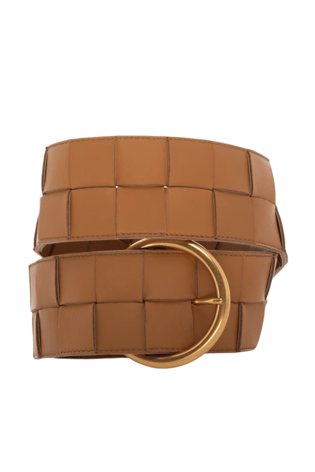 Bottega Veneta woman brown leather belt for women купить с ценами и фото 150761 - photo 1