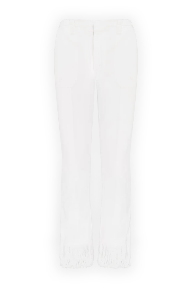 Chloe woman white cotton trousers for women купить с ценами и фото 150795 - photo 1