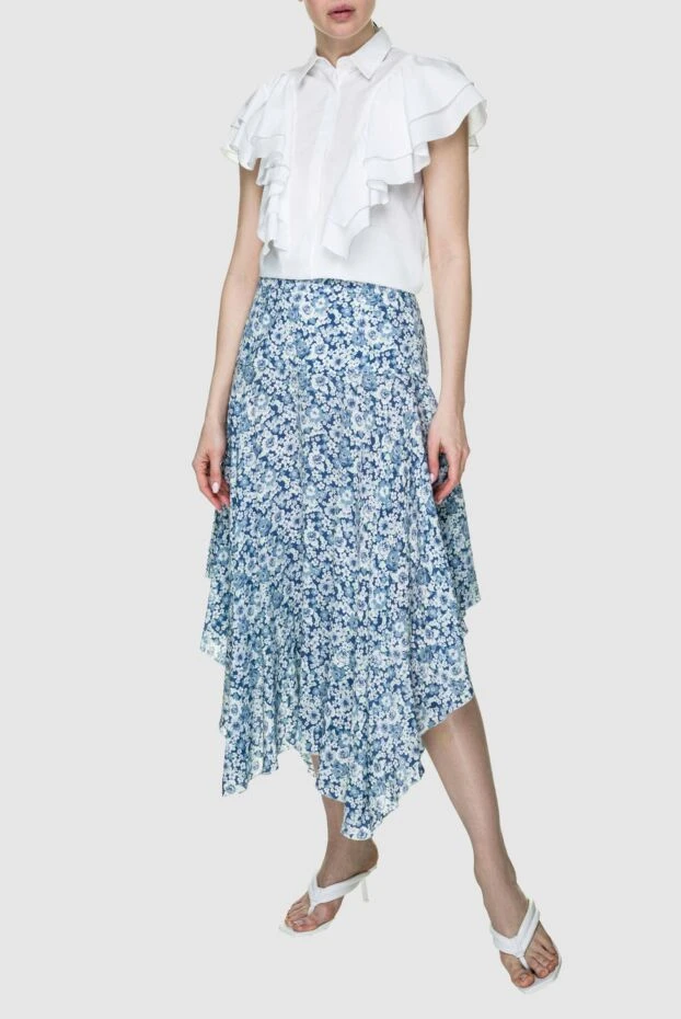 Stella McCartney woman blue silk skirt for women купить с ценами и фото 150804 - photo 2