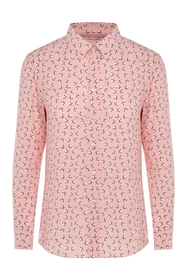 Saint Laurent woman pink silk blouse for women купить с ценами и фото 150806 - photo 1