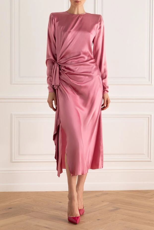 Alessandra Rich woman pink silk dress for women купить с ценами и фото 150835 - photo 2