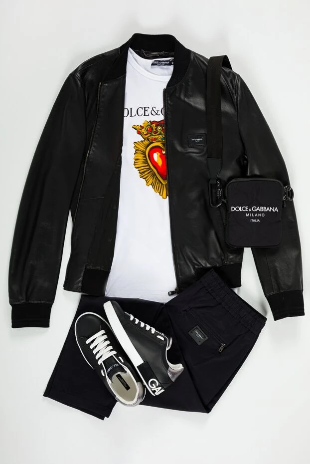 Dolce & Gabbana белая футболка из хлопка с ярким принтом сердца и золотой короной 150854 - фото 2