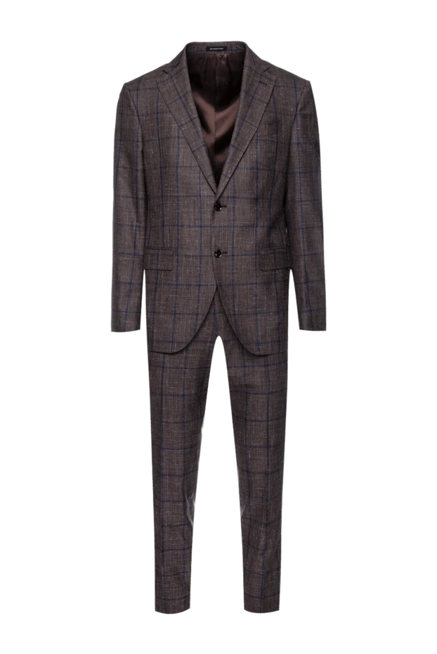 Sartoria Latorre man men's suit made of wool, silk and linen, brown купить с ценами и фото 150871 - photo 1