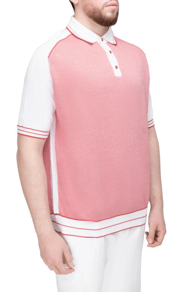 Stefano Ricci поло из хлопка и шелка розовое мужское 150897 - фото 3