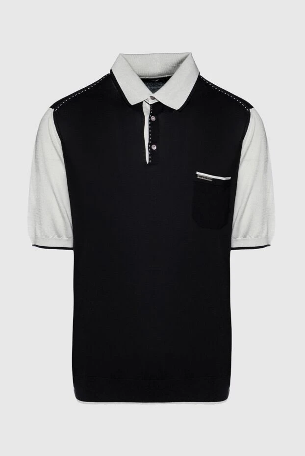 Stefano Ricci ерлерге арналған қара жібек поло 150911 - фото 1