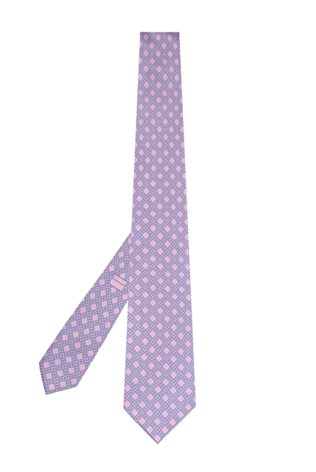 Stefano Ricci silk pink tie with geometric check pattern 150935 - photo 3