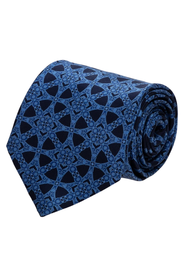 Ерлерге арналған көк жібек галстук - фото 1