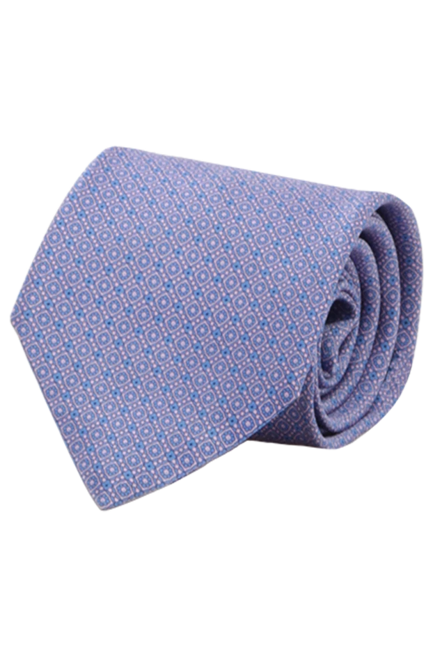 A silk tie with a rhythmic print and a subdued color scheme - photo 1