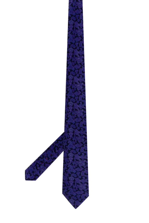 Stefano Ricci silk tie with paisley pattern in purple and blue tones 150945 - photo 3