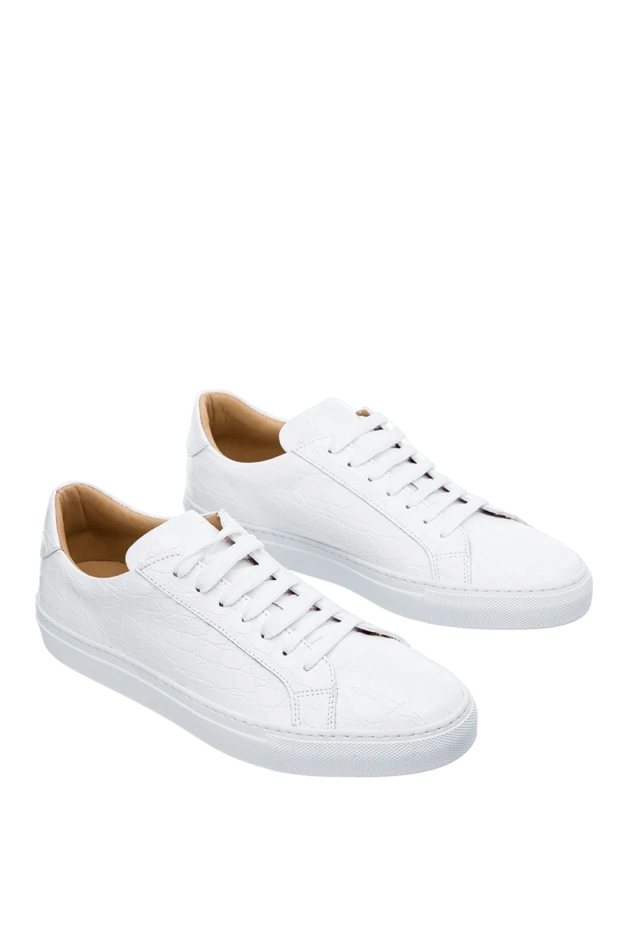 Cesare di Napoli woman white leather and fur sneakers for women 156066 - photo 3