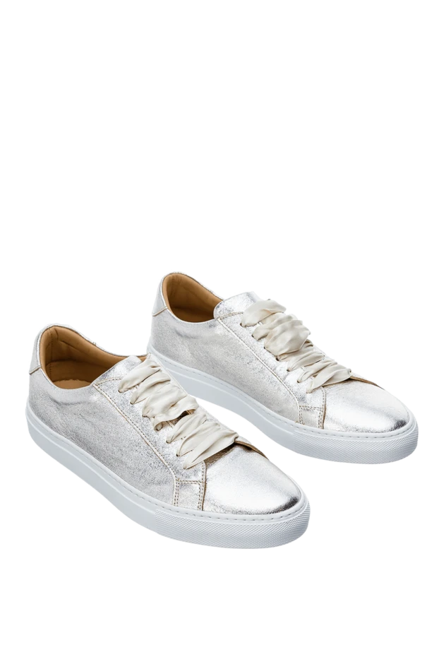 Cesare di Napoli woman white leather and fur sneakers for women 156066 - photo 3