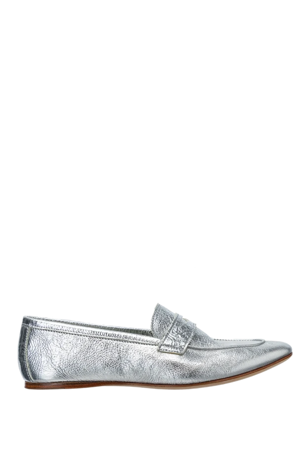 Cesare di Napoli woman gray leather loafers for women купить с ценами и фото 150986 - photo 1