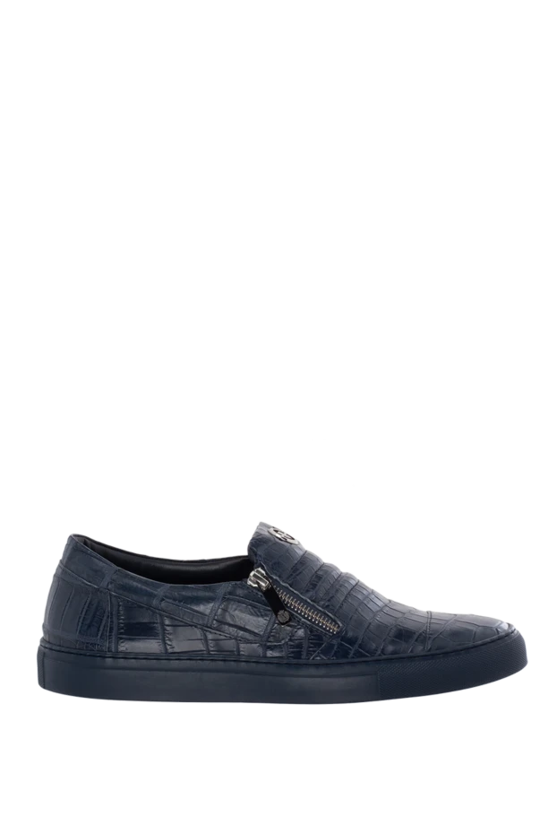 Pellettieri di Parma man blue crocodile leather sneakers for men купить с ценами и фото 151003 - photo 1