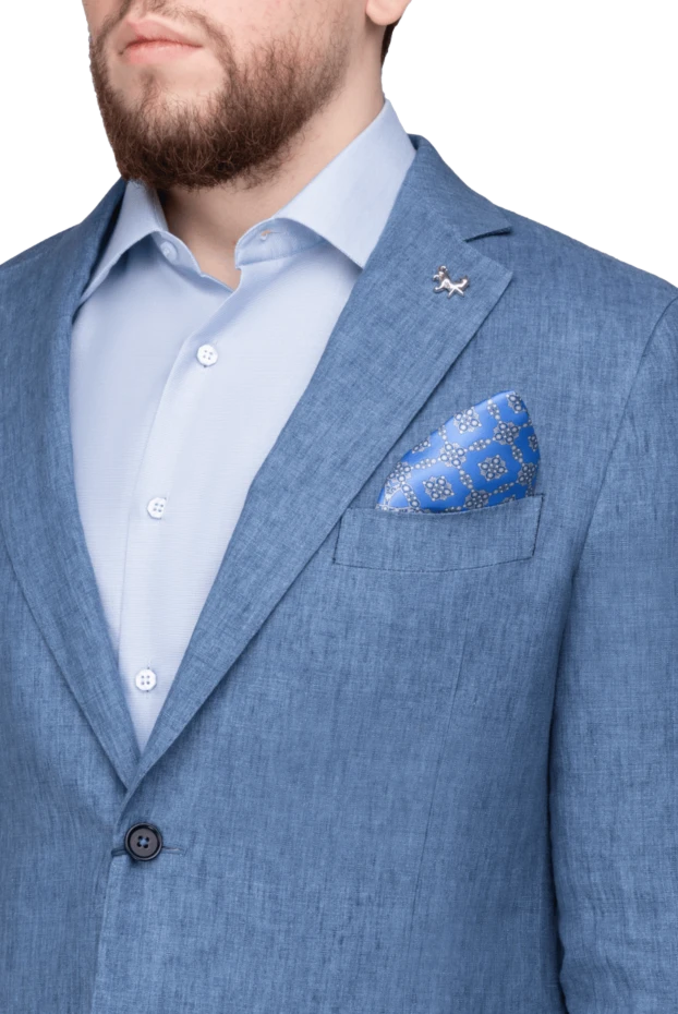 Пушетте из шелка голубой мужское - photo 2