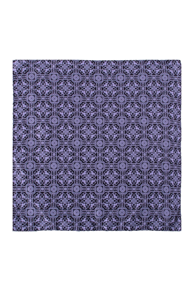 Фиолетовая шелковая пушетте с декоративным принтом - фото 1