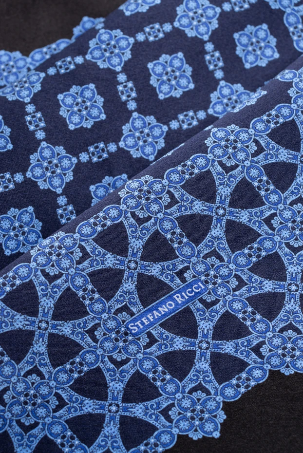 Stefano Ricci пушетте из шелка синий мужской 151030 - фото 2