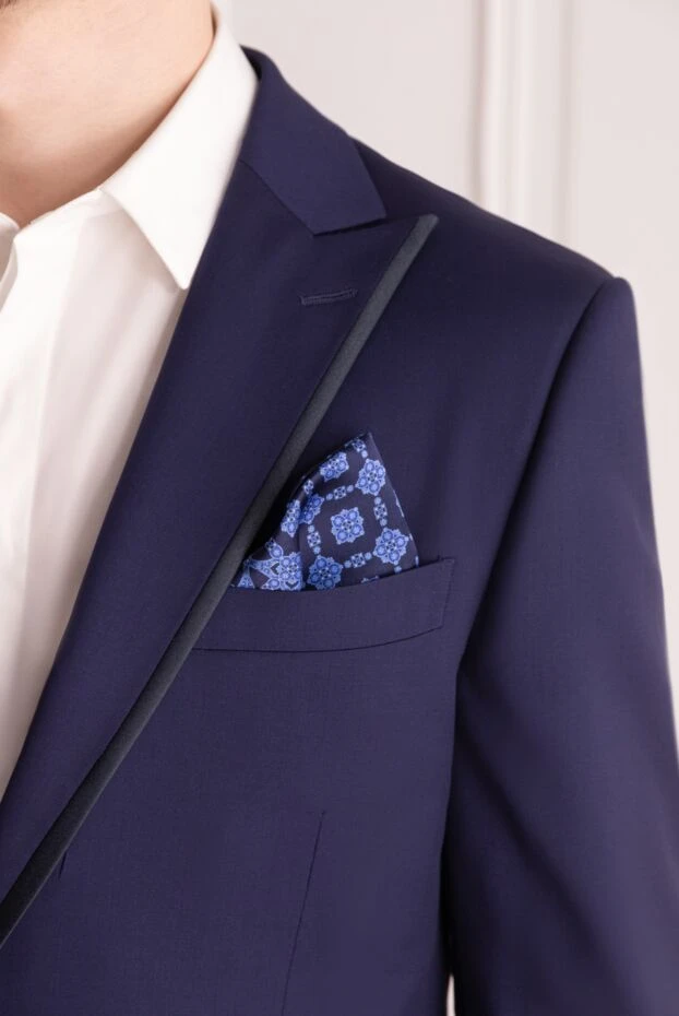 Stefano Ricci пушетте из шелка синий мужской 151030 - фото 2