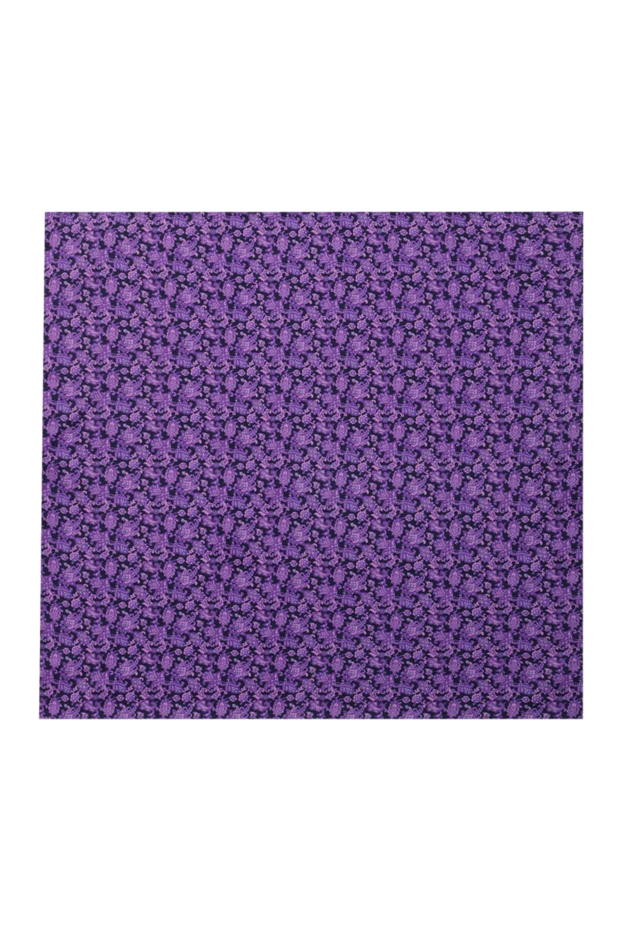 Stefano Ricci шелковая пушетте фиолетового цвета с узором пейсли 151033 - фото 3