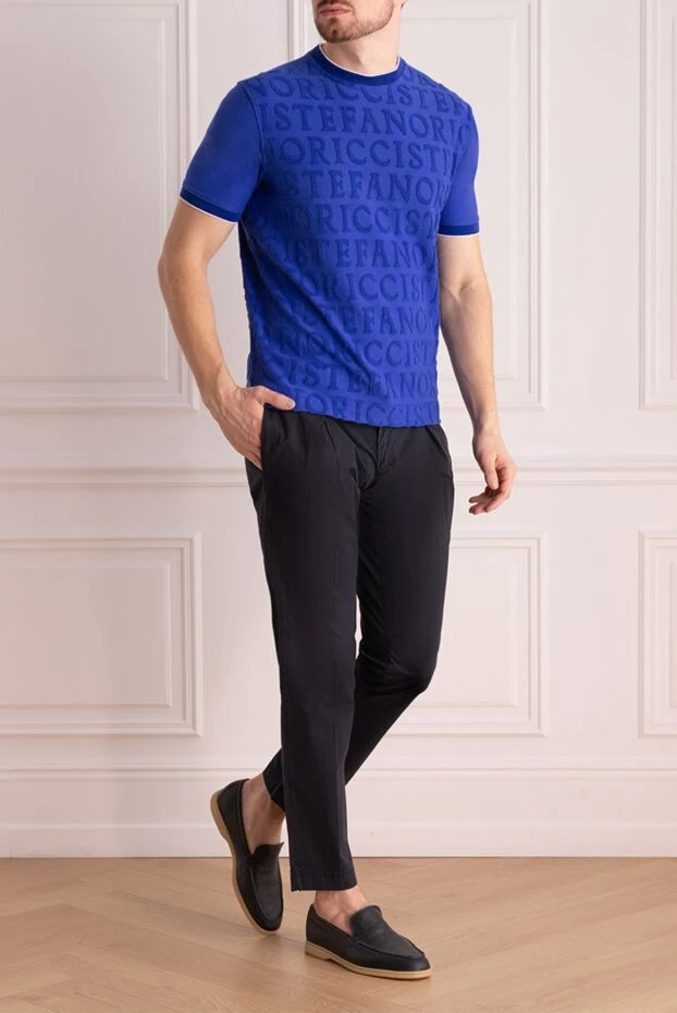 Cesare di Napoli man blue trousers for men купить с ценами и фото 151071 - photo 2