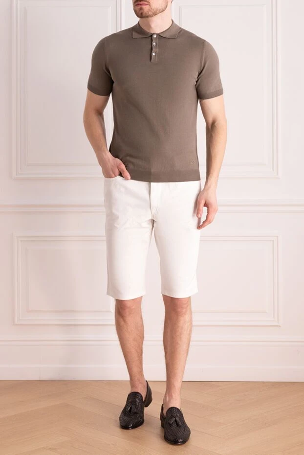 Stefano Ricci шорты из хлопка белые мужские 151075 - фото 2