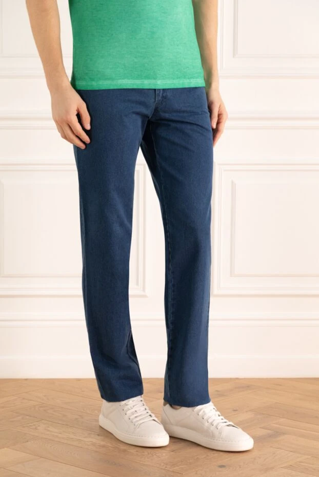 Stefano Ricci джинсы мужские синие плотный хлопок
 151078 - фото 3