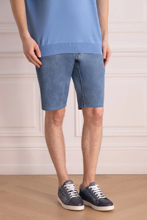 Brioni классические шорты из денима с пятью карманами и металлической фурнитурой
 151087 - фото 3