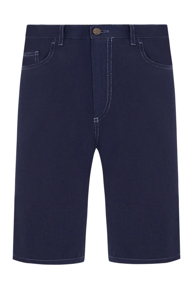 Blue cotton denim shorts with five pockets
- photo 1