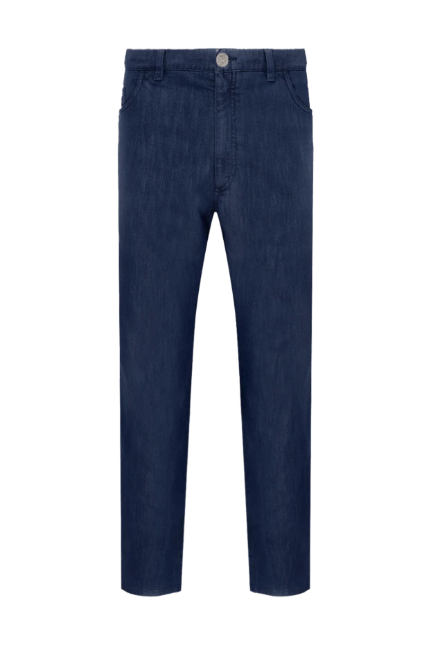 Brioni man cotton and elastane blue jeans for men купить с ценами и фото 151089 - photo 1