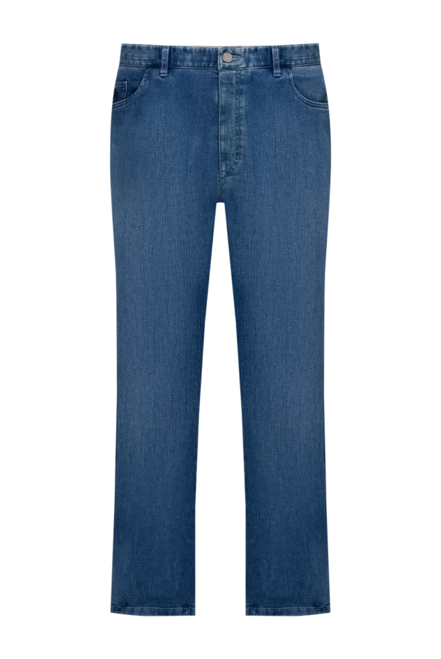 Brioni man cotton and polyester jeans blue for men купить с ценами и фото 151090 - photo 1