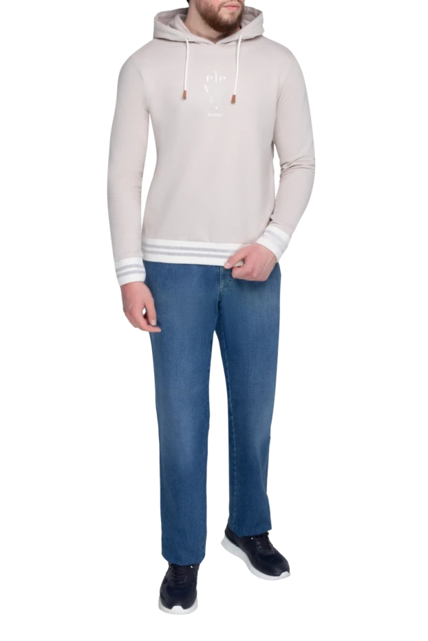 Brioni man cotton and polyester jeans blue for men купить с ценами и фото 151090 - photo 2