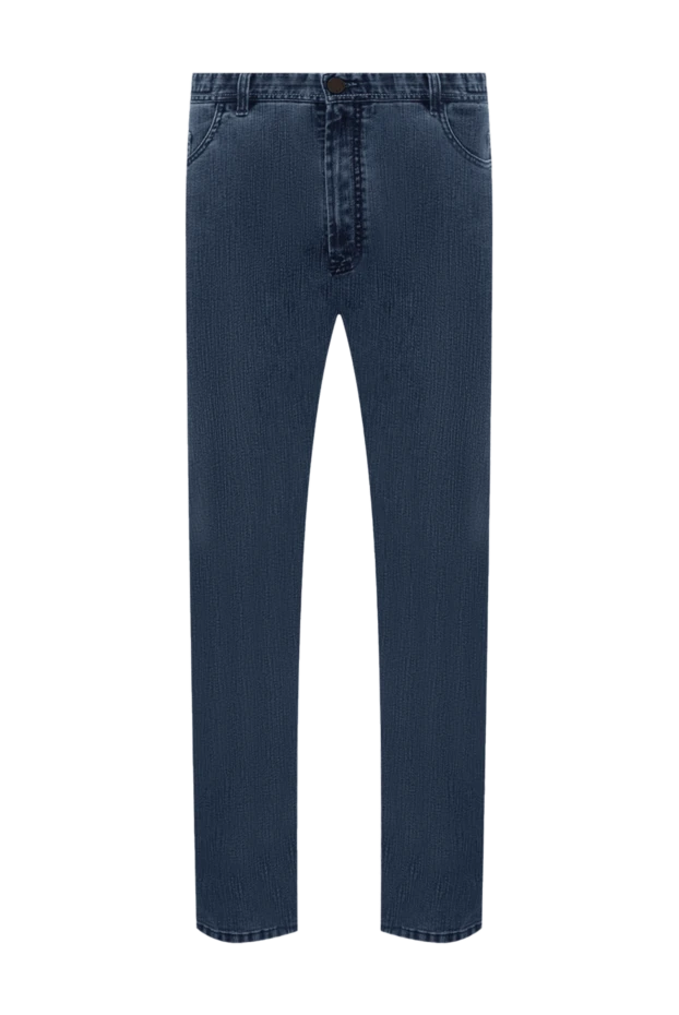 Brioni man cotton and elastane blue jeans for men купить с ценами и фото 151094 - photo 1