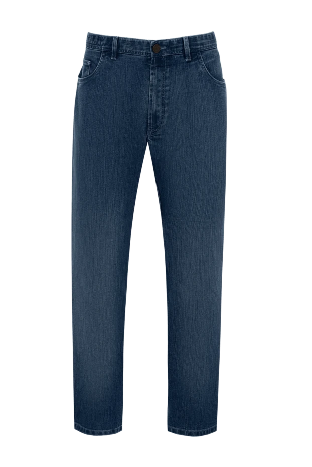 Brioni man blue cotton jeans for men купить с ценами и фото 151095 - photo 1