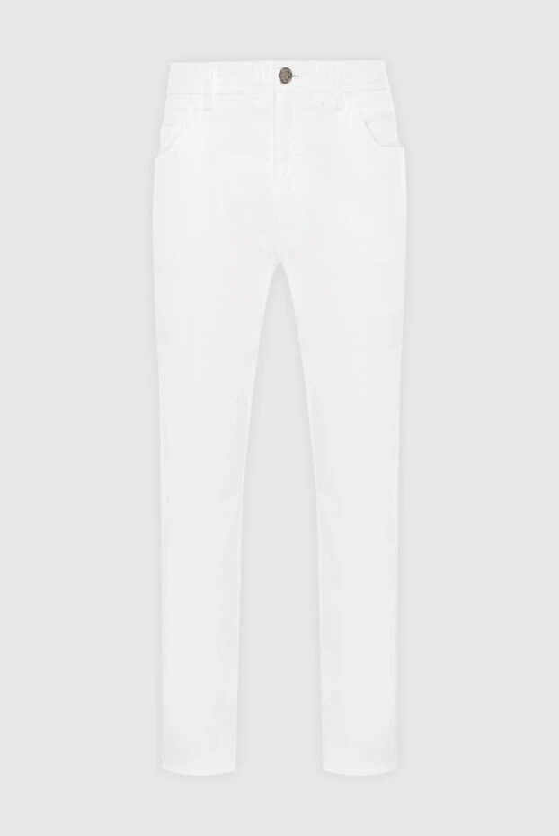 Brioni man white cotton jeans for men купить с ценами и фото 151098 - photo 1