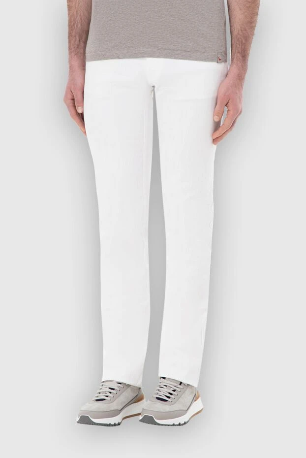 Brioni man white cotton shorts for men купить с ценами и фото 151099 - photo 2