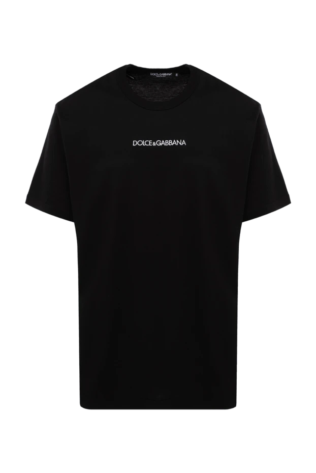 Dolce & Gabbana man black cotton t-shirt for men купить с ценами и фото 151102 - photo 1