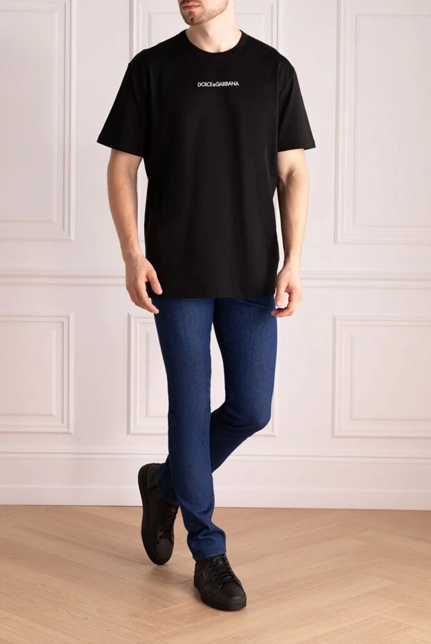 Dolce & Gabbana man black cotton t-shirt for men купить с ценами и фото 151102 - photo 2