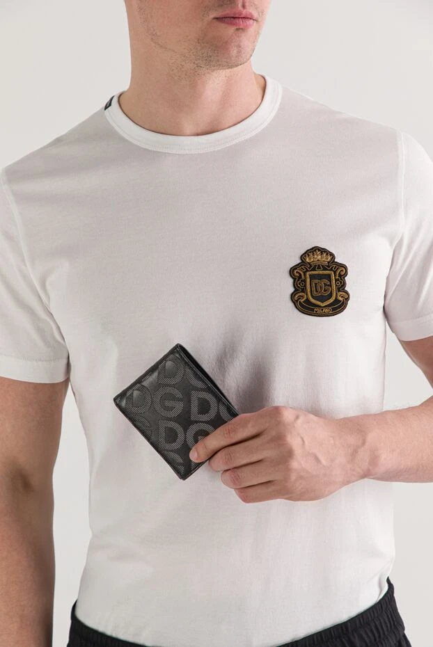 Dolce & Gabbana men's wallet in black leather with dg embossing all over
 151130 - photo 3