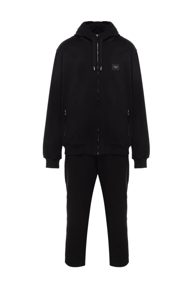 Dolce & Gabbana man men's cotton sports suit, black купить с ценами и фото 151134 - photo 1