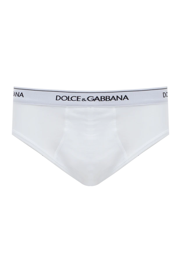 Dolce & Gabbana man white cotton briefs for men купить с ценами и фото 151156 - photo 1