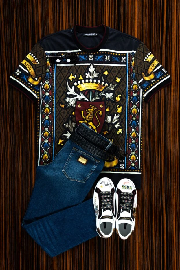 Dolce & Gabbana мужские джинсы с градиентным окрасом от светлого верха к темному низу
151177 - фото 2